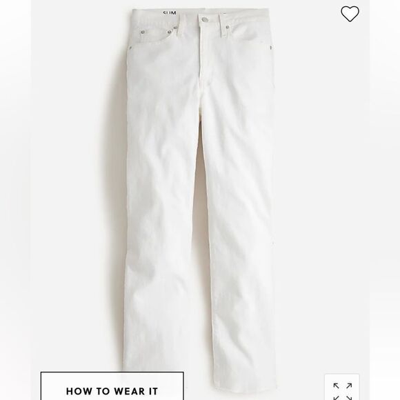 J. Crew Slim boyfriend jean in white* - Picture 1 of 7
